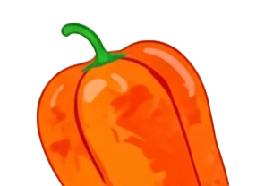 Pimiento decorativo naranja